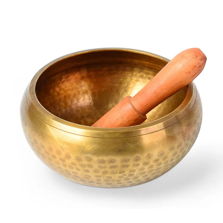 Tibet singing bowl ring copper seven metals meditation feng shui ornament black gold sizes 8.5cm to 18cm