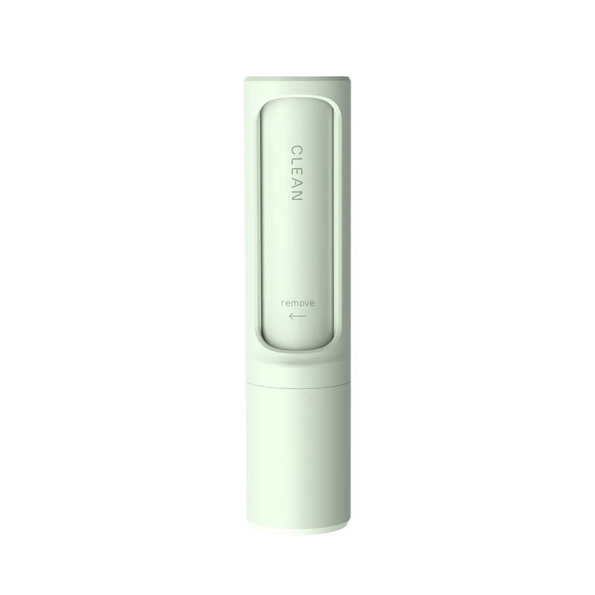 Rotating cylinder electrostatic pet hair removal brush in light pink with ABS body on a white background