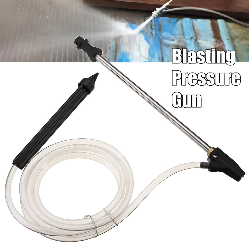 Ceramic derusting spray nozzle with stainless steel handle for Karcher K series sand blasters.