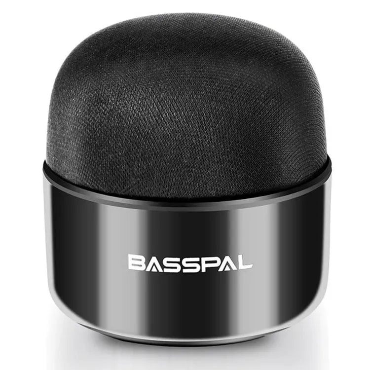 Black waterproof mini Bluetooth speaker with buttons and USB port
