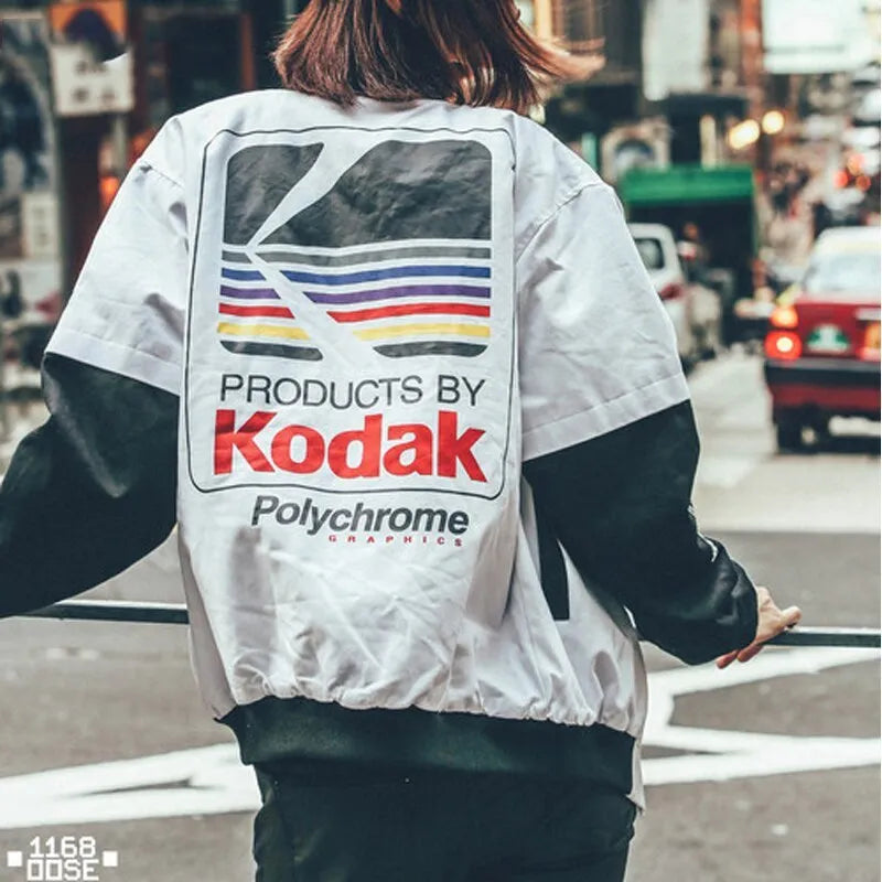 Hip hop style unisex cotton baseball jacket in grey with round neck and side slit pockets