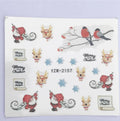 Christmas explosion models water transfer nail stickers with full coverage festive designs in 23 styles on white background