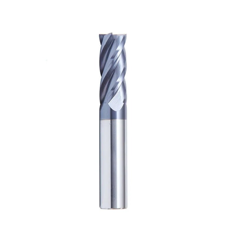 Carbide milling cutter with spiral cutting edge and straight shank in multiple diameter sizes