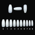 500 clear false nails in various sizes with ABS material for professional nail applications