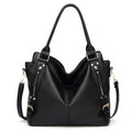 Women's Wild Bags vintage tote bag PU leather brown shoulder bag 33x13x30 cm with mobile wallet and magazine