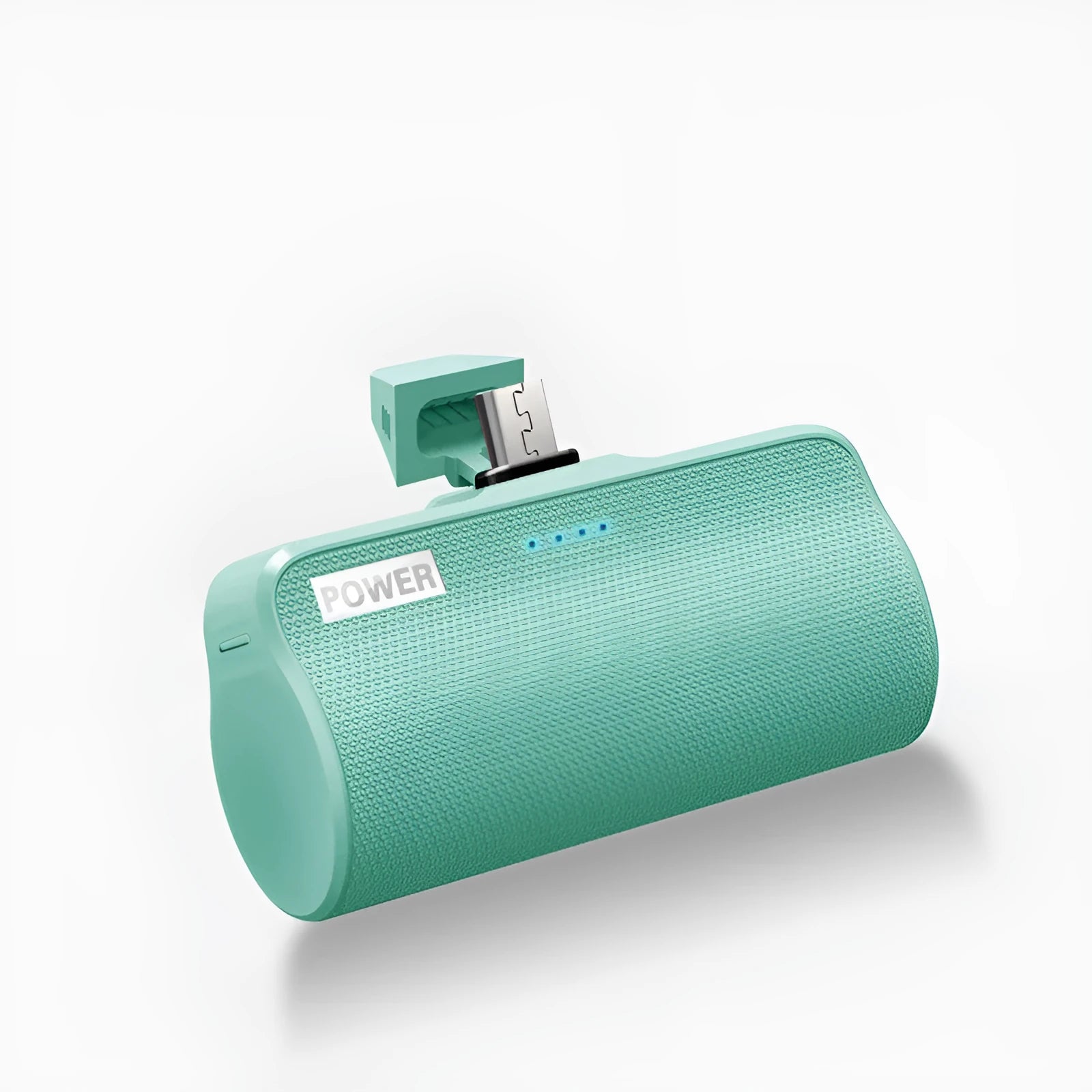 Universal 3000mAh power bank in black, green, pink and white colours for Android and iPhone charging