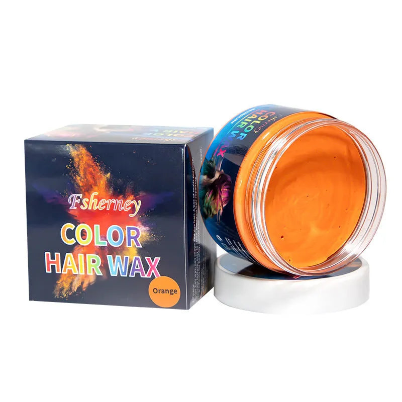 120g hair styling clay container showing colour options including granny grey