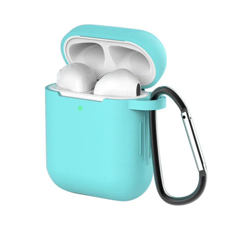 Silicone clamshell covers for Apple AirPods first and second generation in multiple colour options