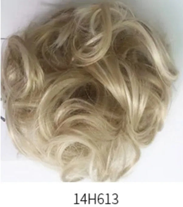 Hair ring adjustable wig band in burgundy colour on white background