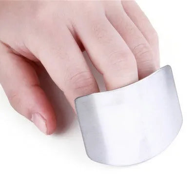 Stainless steel finger guard for cutting protection with single and double finger size options