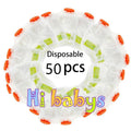 Baby food Squeeze Station machine with 4oz pouches and spoons on a table