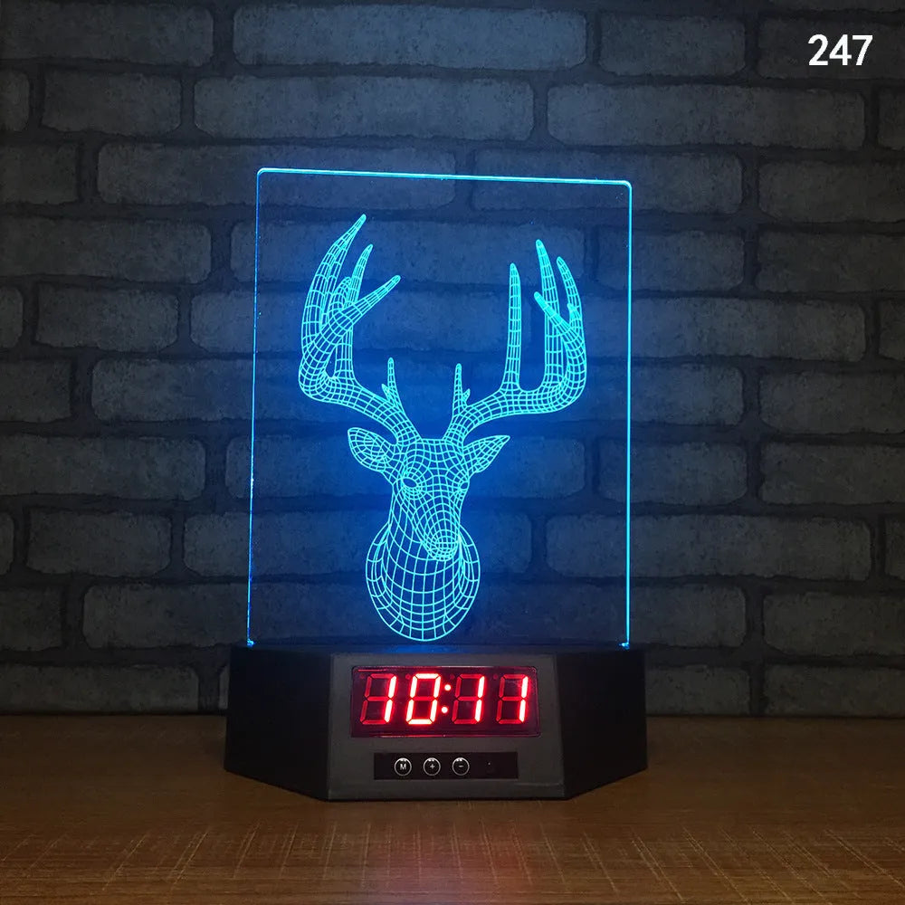 3D glowing electronic dolphin night light with remote control on table