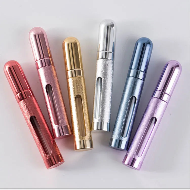 12ml aluminium and glass portable perfume bottle in bullet shape with colour options