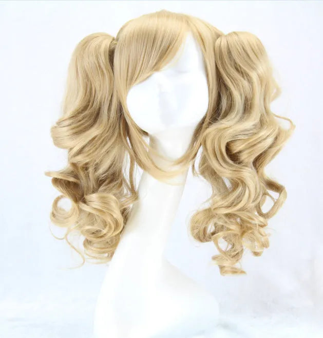 Colorful long curly wig with high temperature wire hairline, available in multiple colour combinations