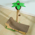 Wooden beach chair design cat climbing frame with hemp scratching mats and enclosed nest areas