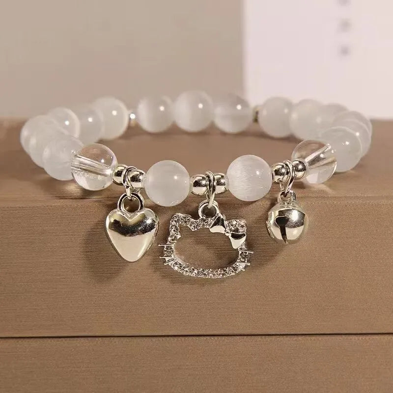 Chinese style glass bracelet with bamboo joint details in a red Lvzhu Duobao design.