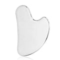 Stainless steel facial massage tool set with heart-shaped eye board and dual-head roller