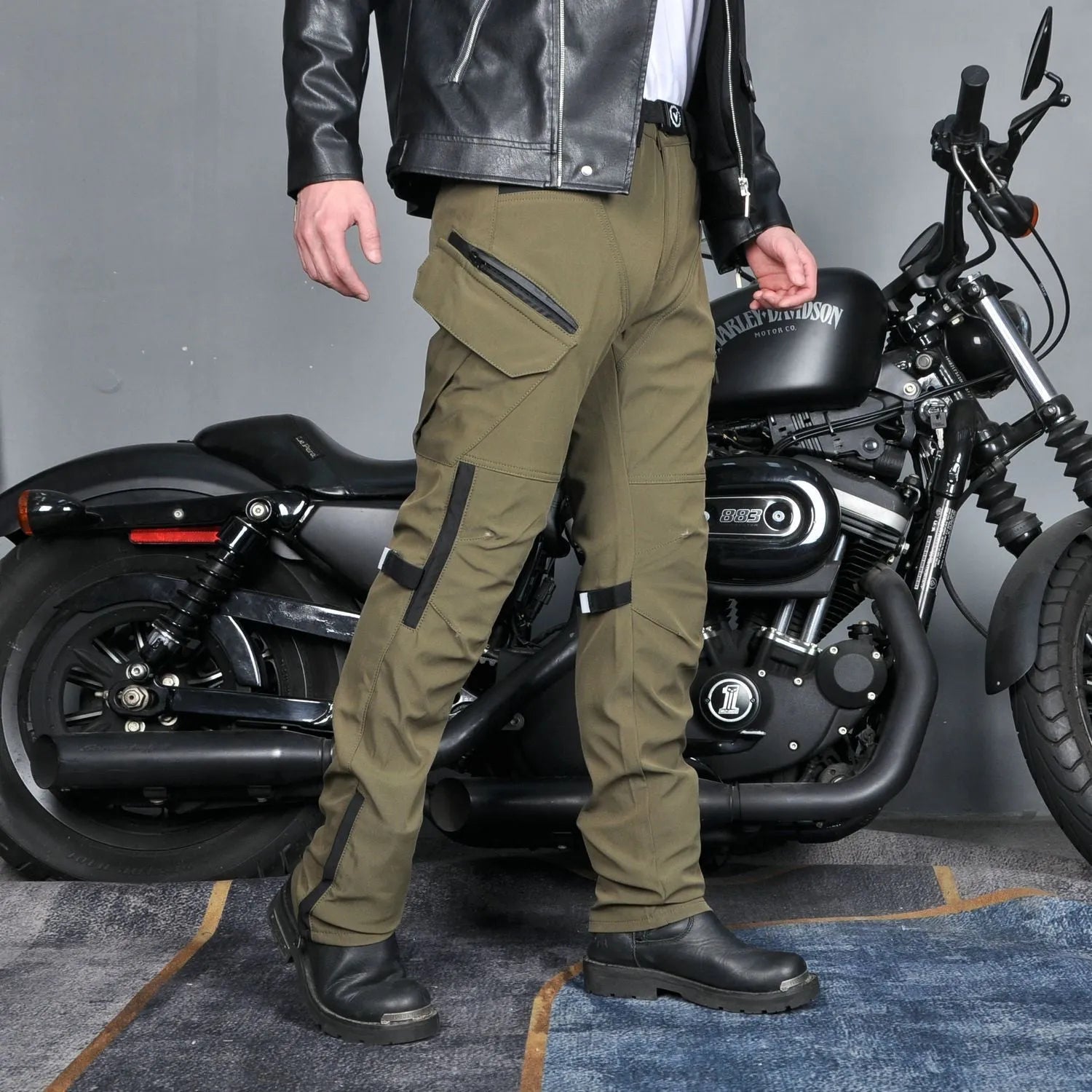 Motorcycle four seasons cycling pants waterproof windproof with protective gear