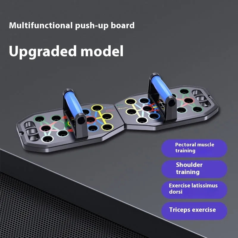 Home multifunctional push up training board with ABS construction and multiple hand positions for different exercises
