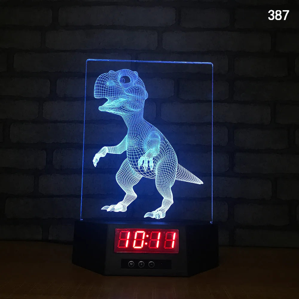 3D glowing electronic dolphin night light with remote control on table