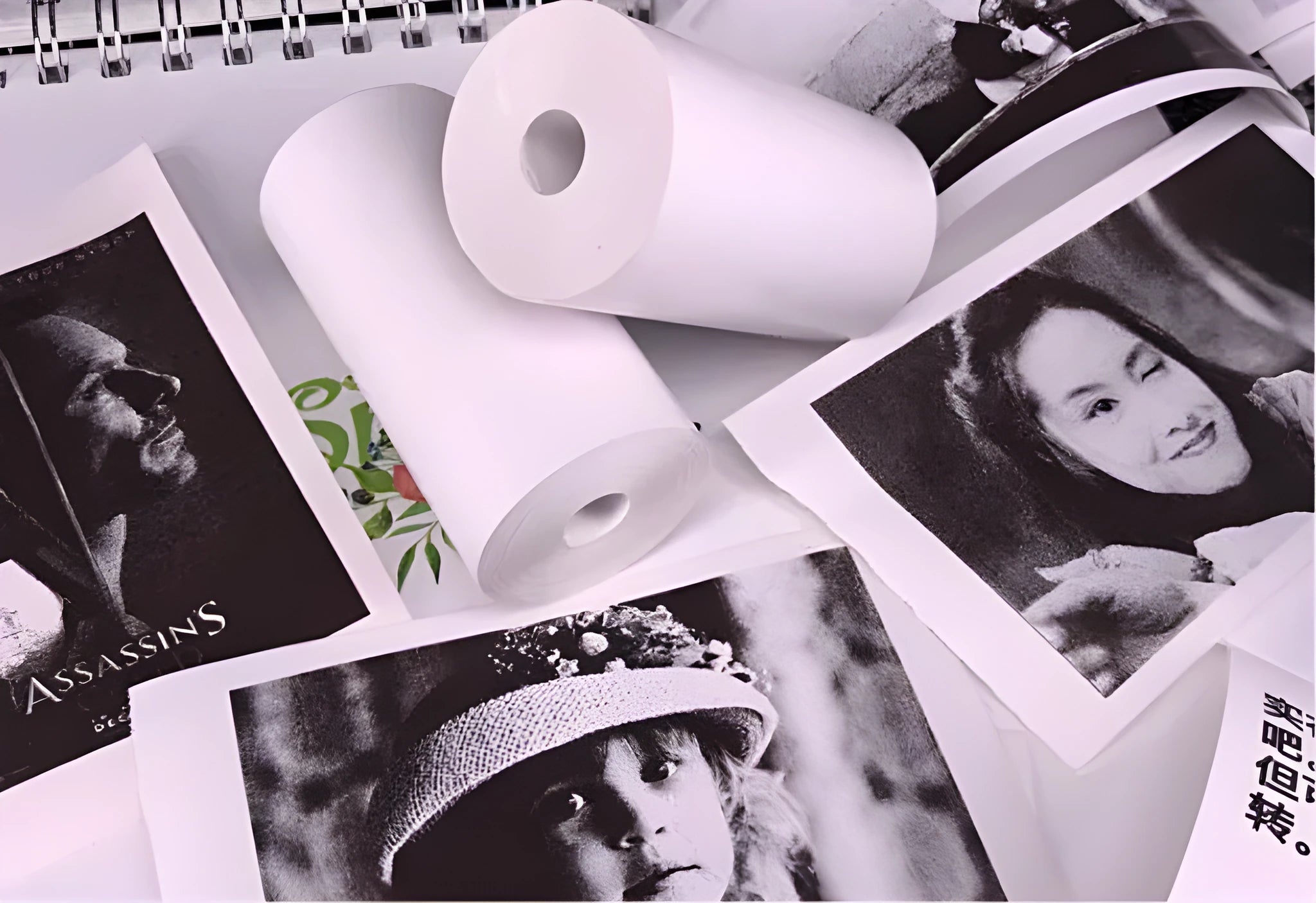 PerPage Mini Wireless Portable Thermal Printer Paper Roll in multiple colour options for stickers and labels
