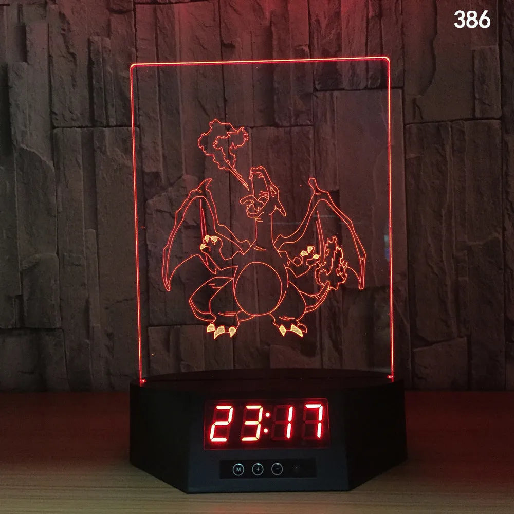 3D glowing electronic dolphin night light with remote control on table