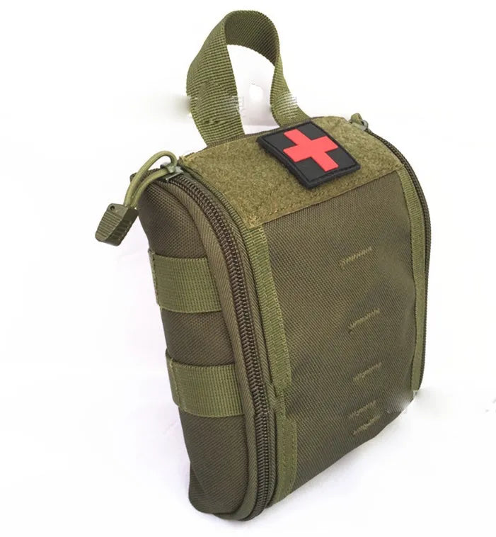Tactical medical kit with first aid supplies for outdoor camping and mountain climbing
