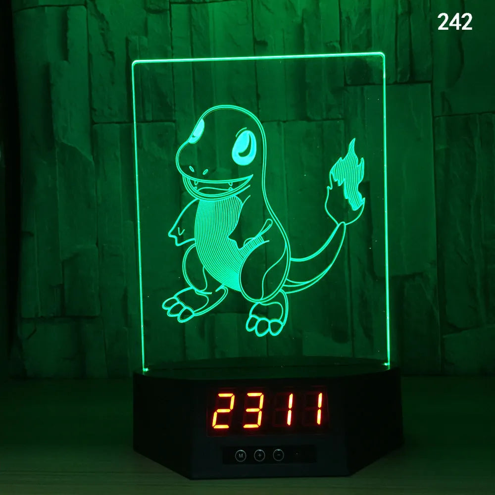 3D glowing electronic dolphin night light with remote control on table