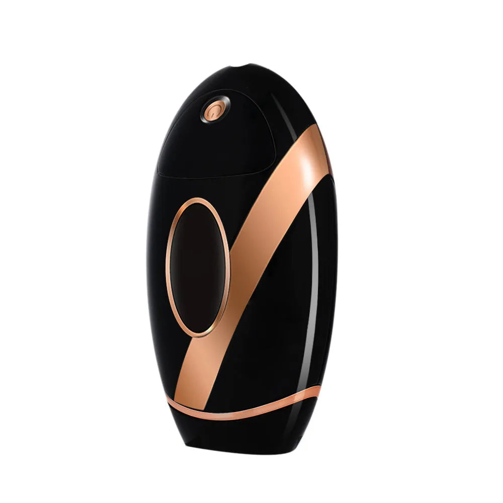 Black beauty laser hair removal machine with IPL technology, ABS body, 14 cm length, for home use on legs and face