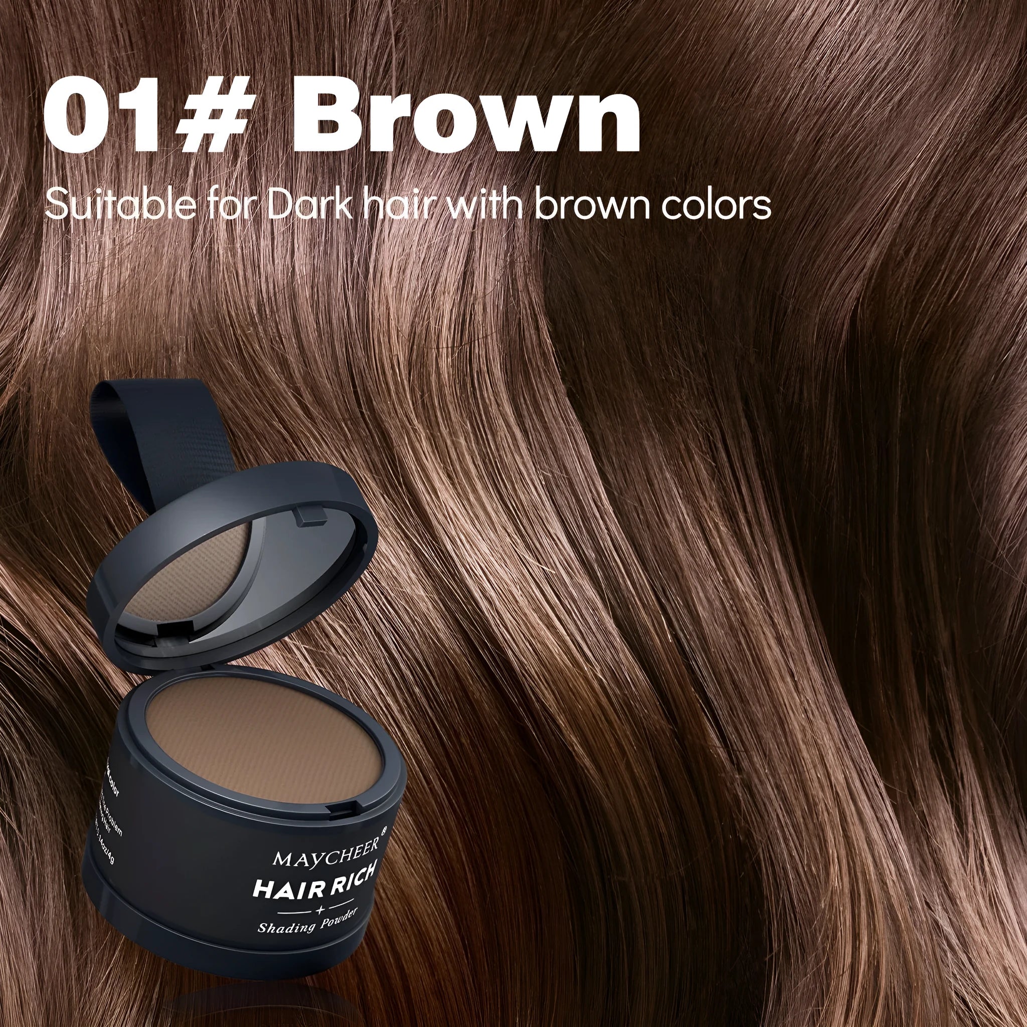 Hairline sculpting contour powder in plastic compact with dual-use brow and hairline fill, 4g net content
