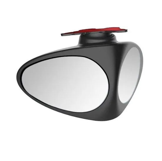 Double vision auxiliary car rearview mirror triangular shape glass and ABS shell black colour