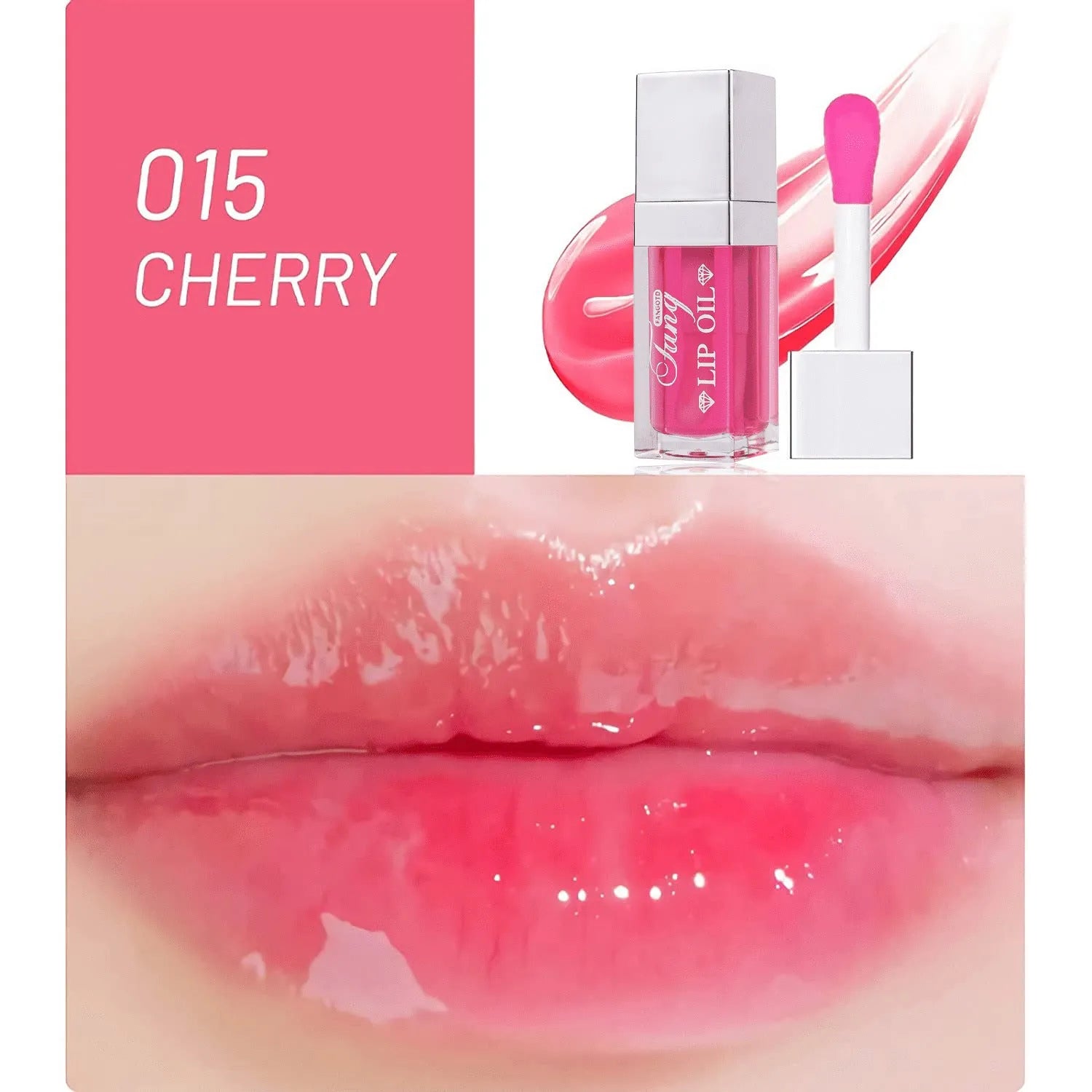Set of five mint lipstick lip gloss tubes in shades 001, 006, 007, 012, and 015.