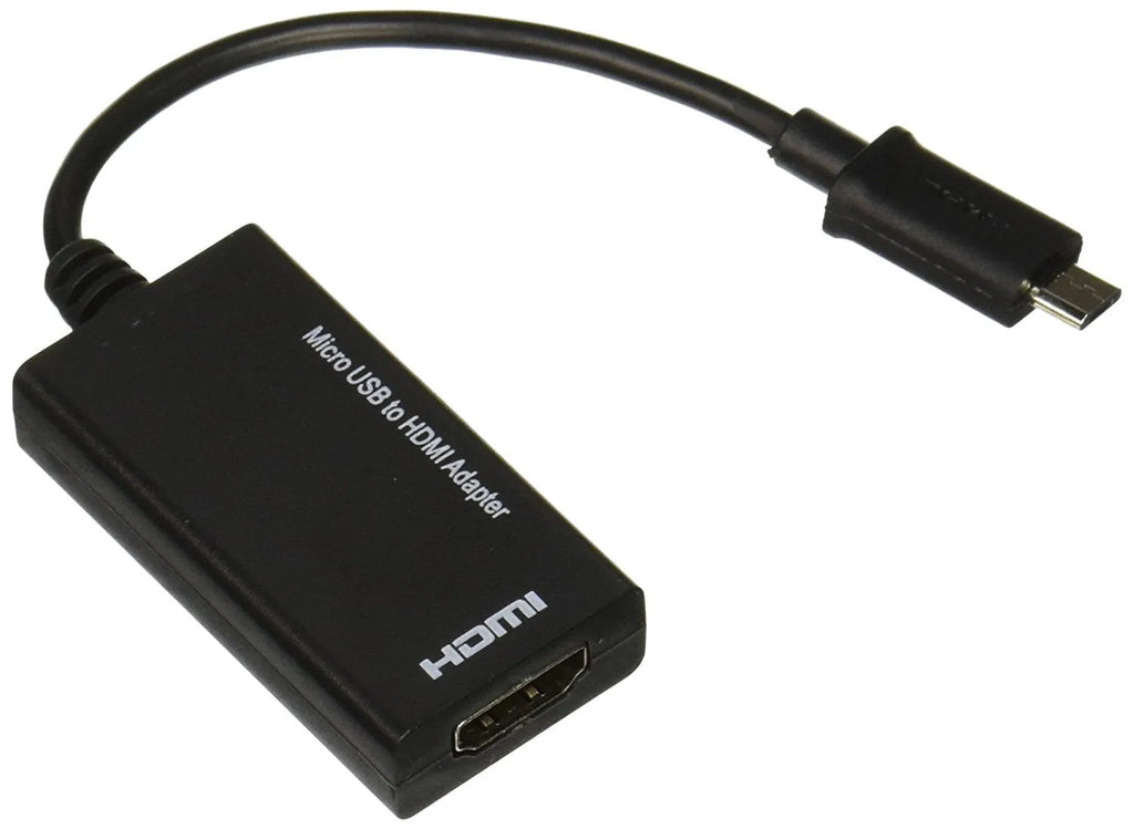 Black HD to HDMI adapter with 1.5 metre cable for connecting phones and tablets to TVs