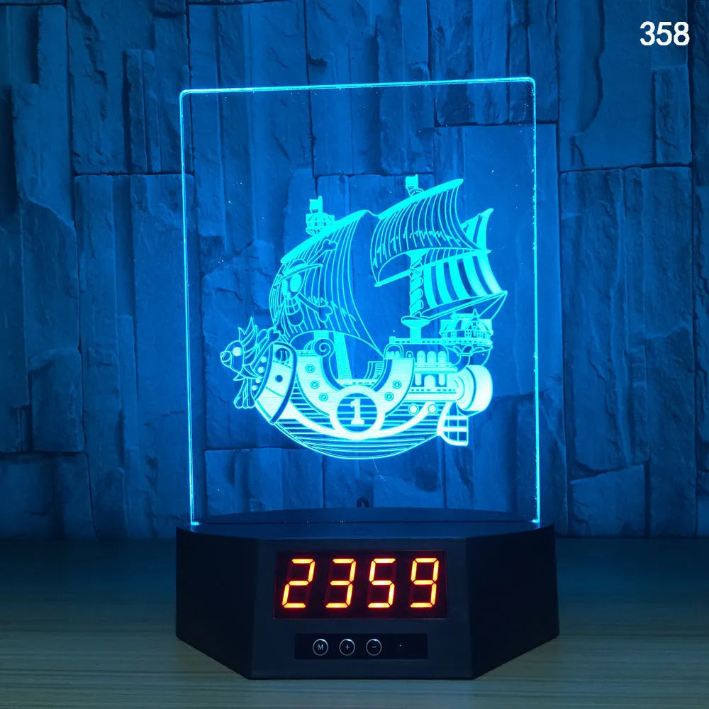 3D glowing electronic dolphin night light with remote control on table