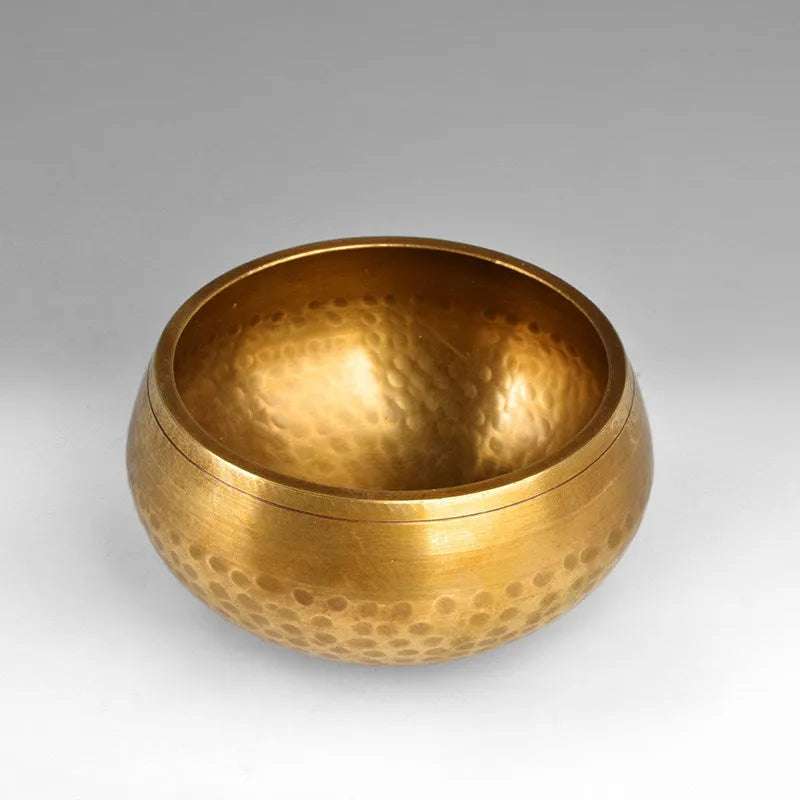 Tibet singing bowl ring copper seven metals meditation feng shui ornament black gold sizes 8.5cm to 18cm