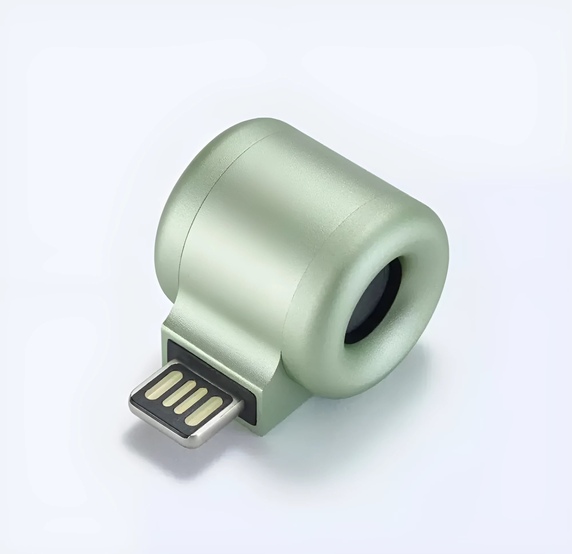 USB mini diffuser car air purifier in grey colour, portable solid device for fresh air