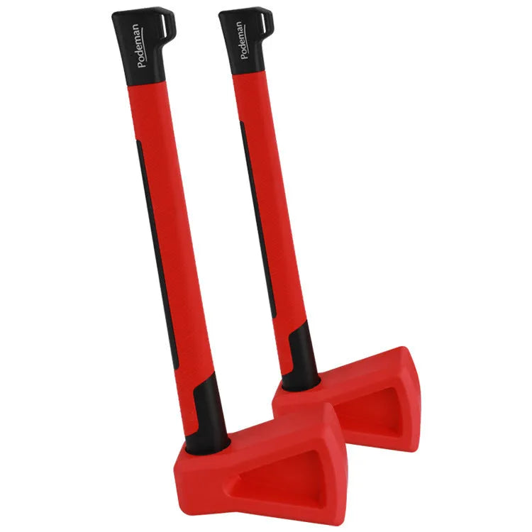 Red plastic home fitness axe muscle trainer for strength workouts