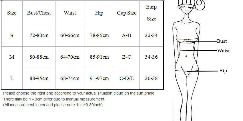 Black women's bikini swimsuit set with metal ring adjustable straps