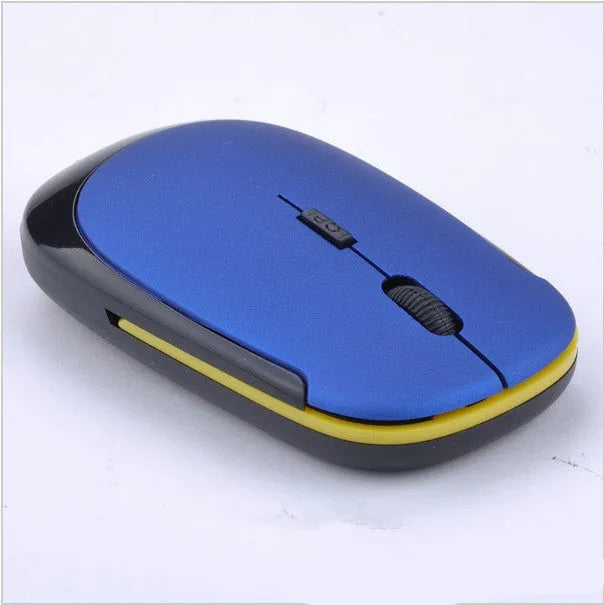 Laptop wireless mouse in five colours: red, green, blue, black, silver, 10x6x2 cm, Bluetooth and 2.4GHz
