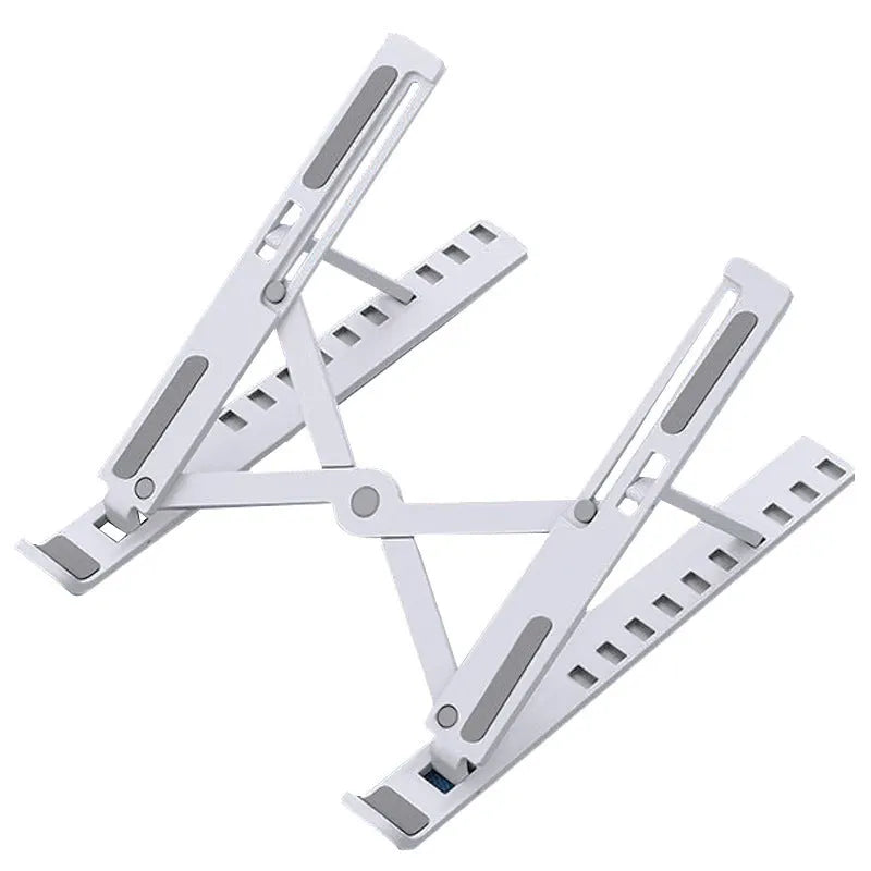 Portable laptop lift cooling base made of ABS plastic in 10-position folding design black colour