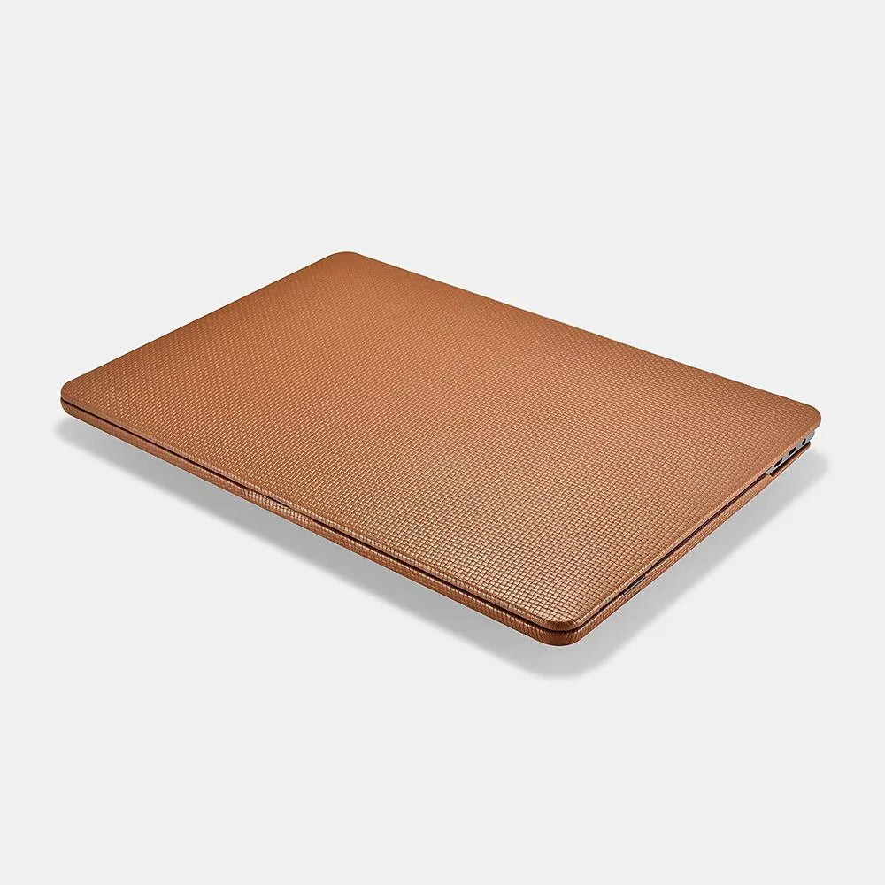 Ultra-thin first layer cowhide leather protective sleeve for Apple notebook, black, cross pattern texture