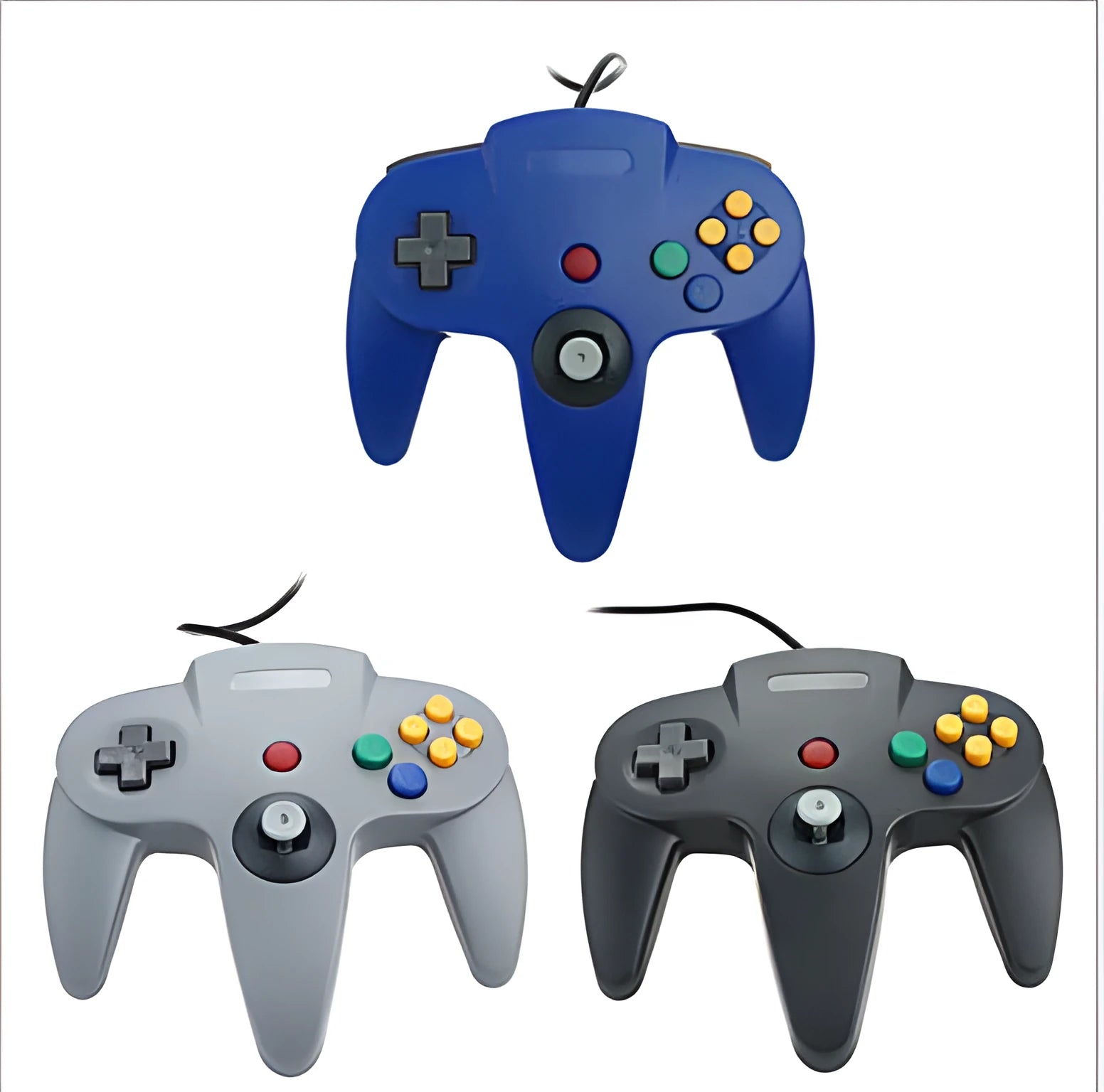 USB N64 controller for PC computer gaming in multiple colour options