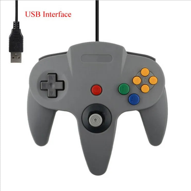 USB N64 controller for PC computer gaming in multiple colour options