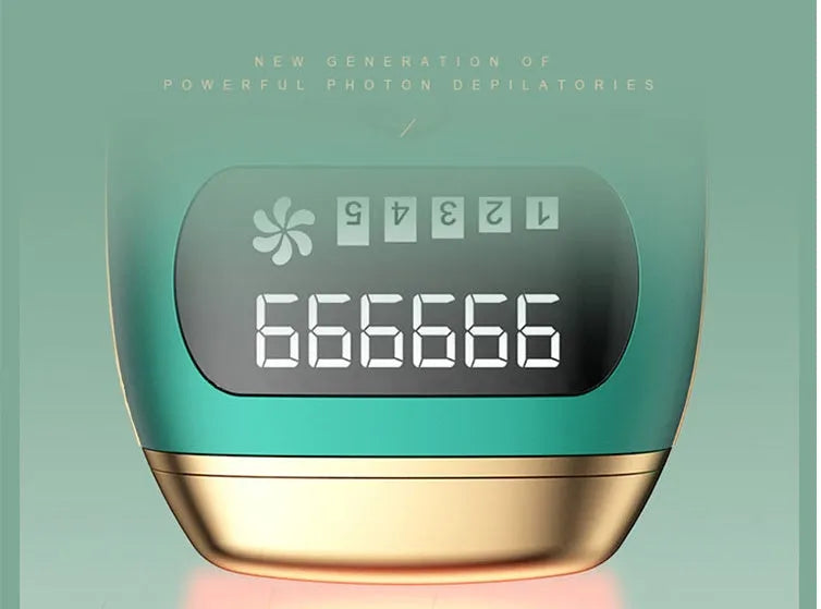 Green IPL painless laser epilator with 590nm wavelength and 500000 flashes for women hair removal