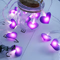 Love heart LED fairy string lights 3m pink purple battery operated bedroom wedding decoration