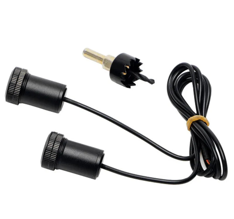 12V car LED decorative lamp in black with uniform light output and RDW E4 certification