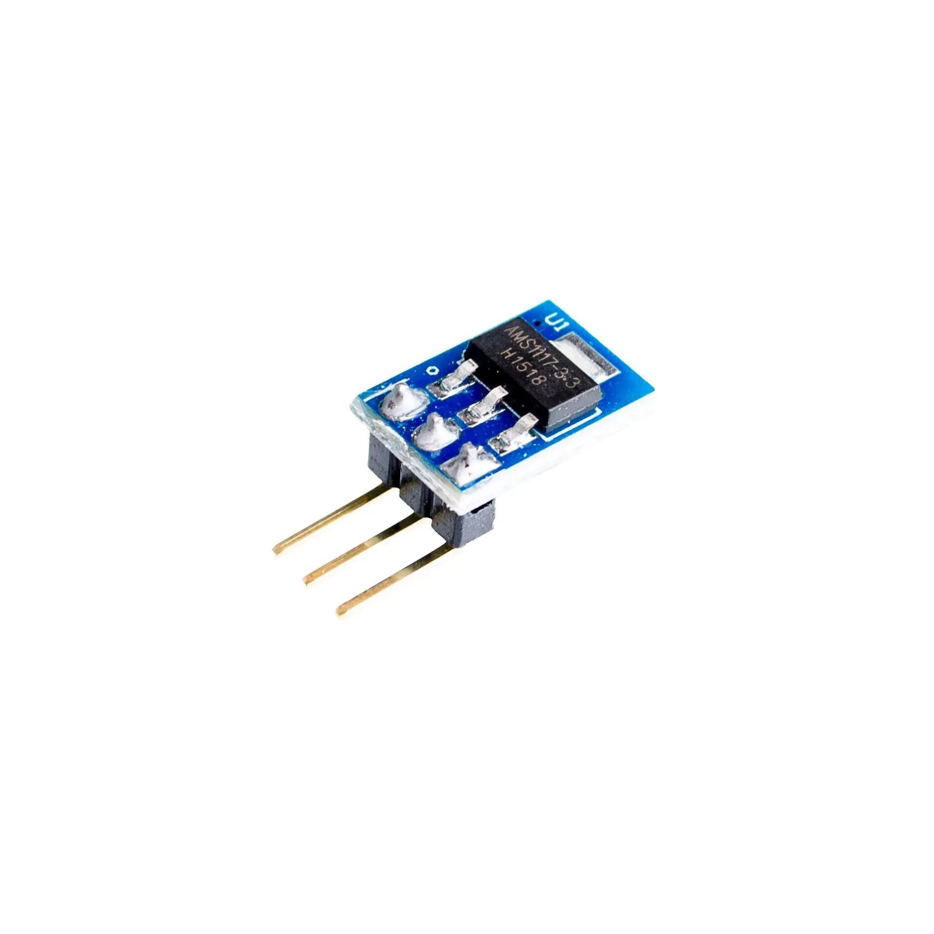 Blue AMS1117-3.3 LDO 800mA step-down power module PCB for DC-DC conversion