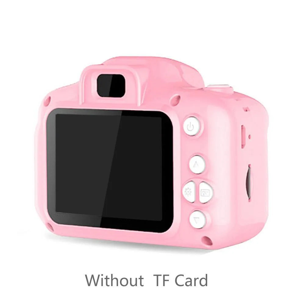 Children's HD digital waterproof camera in blue with 2.3 inch screen and compact design