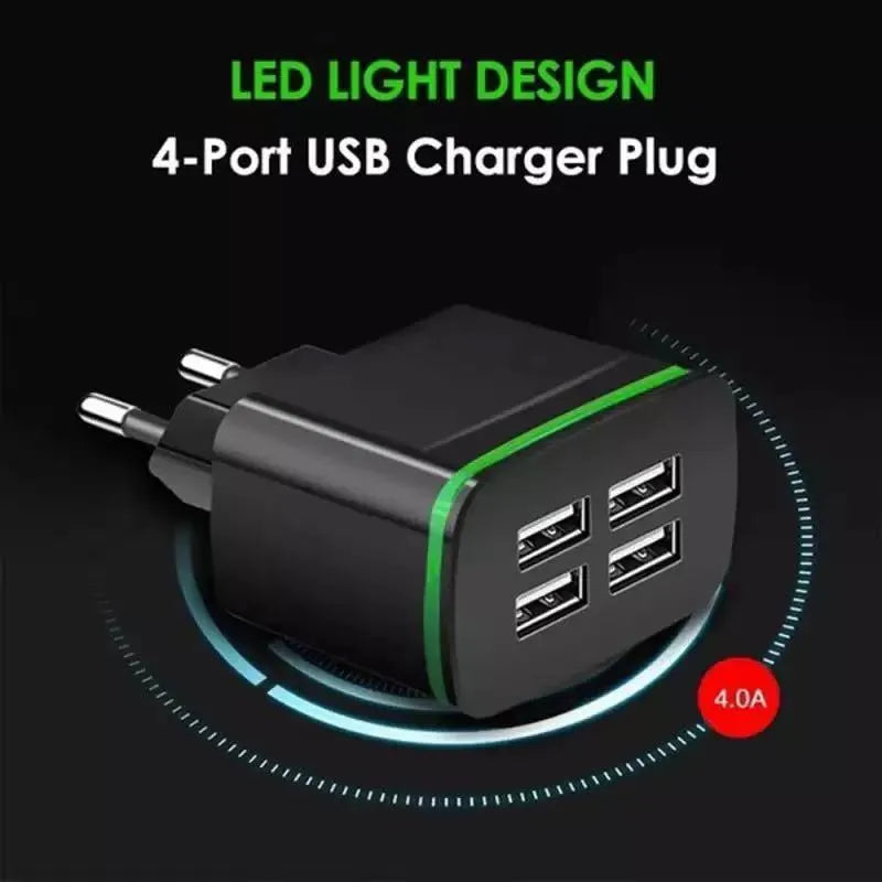 Universal travel charging head in black with ABS shell, USB interface, and EU plug