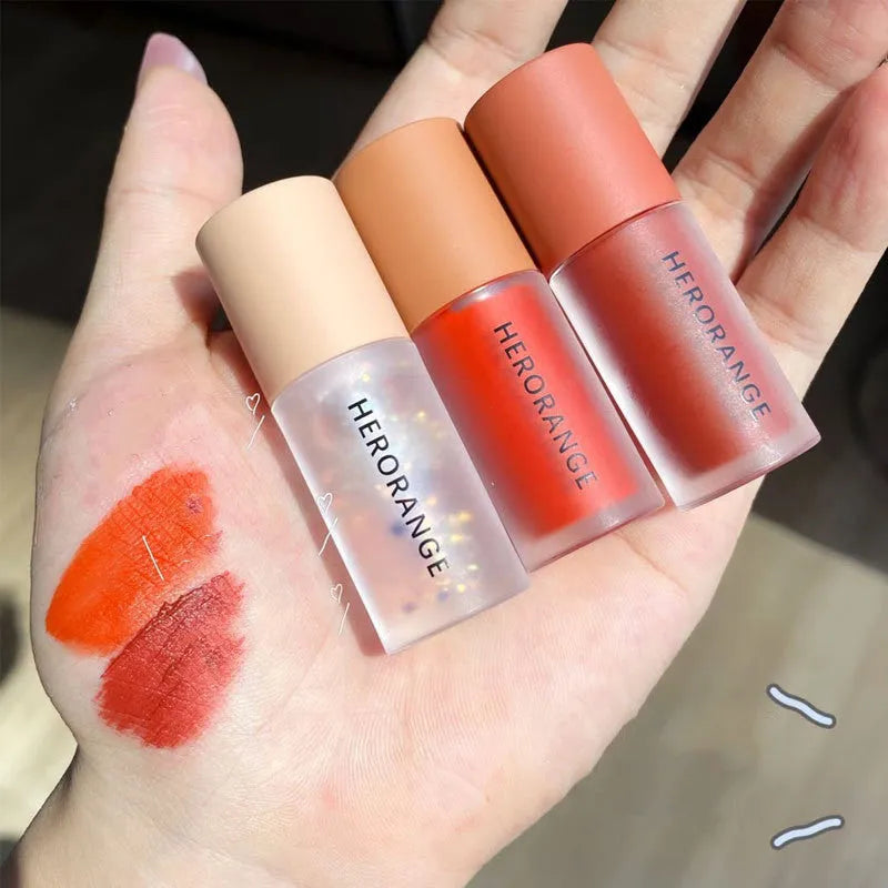 Matte whitening primer lip milk lip gloss set three packs milkshake lip glaze in three colours